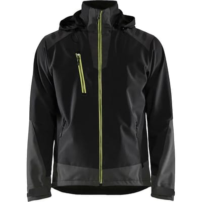 Blaklader Softshell jack 4749-2513 - Zwart/High Vis Geel - 4XL