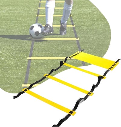 Trainingsladder Set - Agility Ladder - Sport Prestaties - Verstelbare Sporten - Verschillende Maten - Zwart