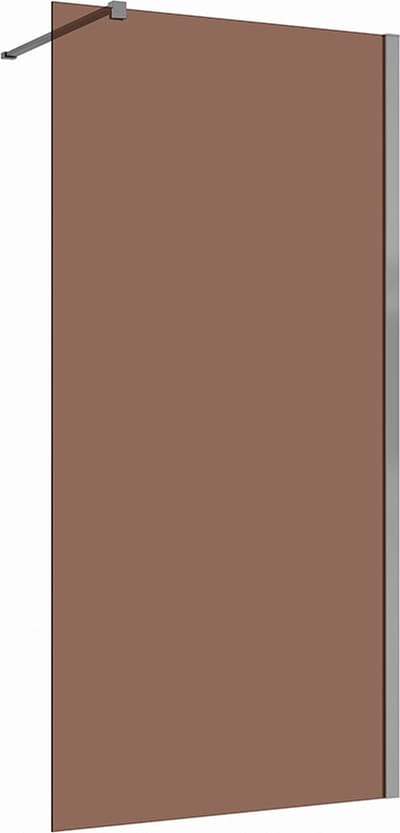 Inloopdouche 70x200 8mm Nano glas chroom serie Silvio bronsglas