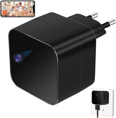 Verborgen camera - Mini spionagecamera - Thuis bewaken - Wifi met app - HD 1080p - Wit