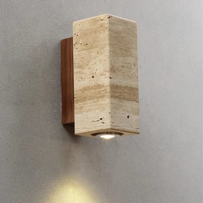 Wandlamp-Natuurlijk travertin – warme en stijlvolle