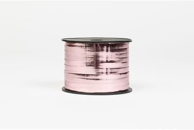 Globos krullint metallic rose goud 250 meter x 5 mm cadeau lint.