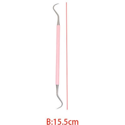 3 Stuks Roze Roestvrij Staal Tandheelkundige Sonde Mondspiegel Pincet Dubbele Koppen Hygiëne Explorer Tandarts Gereedschap