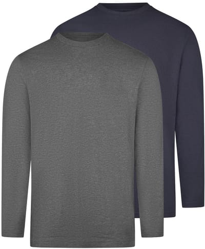 RAGMAN Heren longsleeve 2 pack Basic