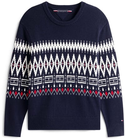 Tommy Hilfiger Placed Fairisle Wol - Fashion Wear - Volwassen