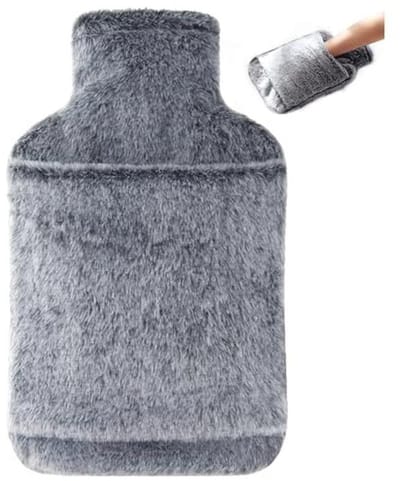 Warmwaterkruik met Zachte Cover - 2 Liter, Geschikt voor Volwassenen en Kinderen, Ideaal voor Koude Nachten