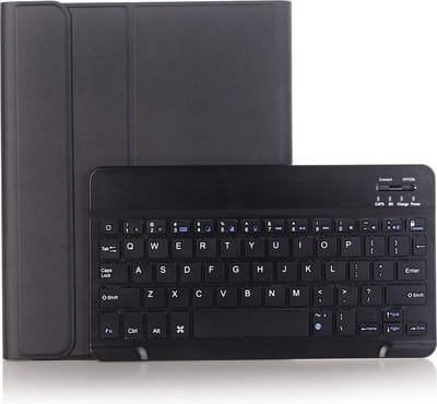Samsung Tab A 10.1 inch 2019 SM-T510 / SM-T515 Keyboard hoes met toetsenbord Zwart - Samsung Book Case Hoes