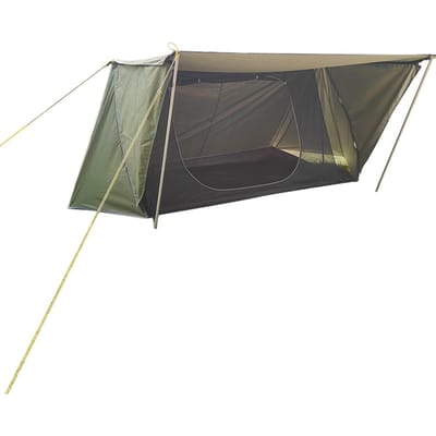 Ensemble de tentes de randonnée imperméables, coupe-vent, pour 1/2 personnes, tentes de Camping à Double couche vert