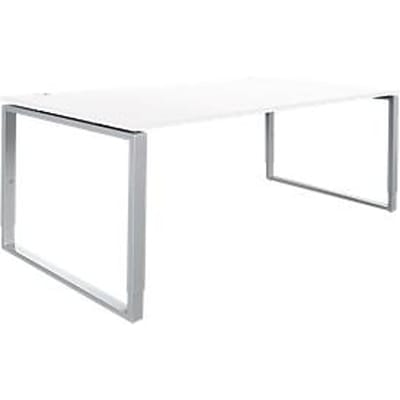 Schäfer Shop Genius bureau Modena Flex, in hoogte verstelbaar, rechthoekige vorm, beugelvoet, breedte 1800 mm, wit
