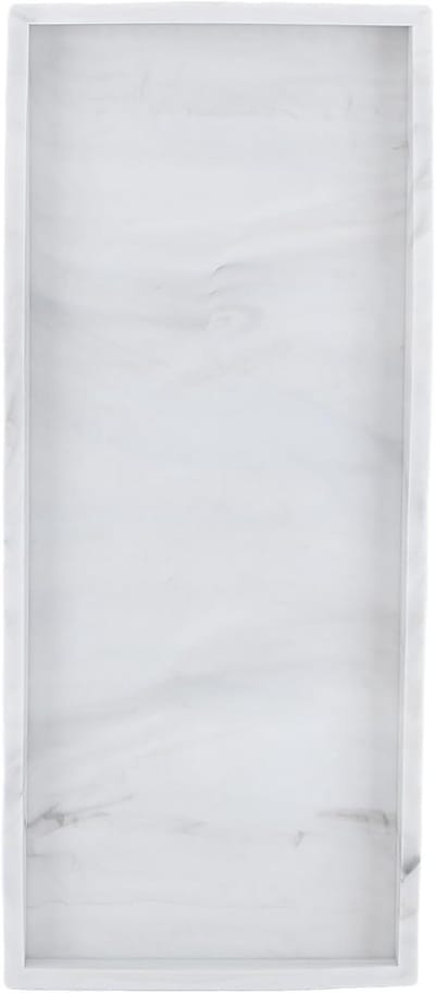 Siliconen Organizer voor Badkamer en Keuken, Rechthoekige Tray voor Cosmetica en Accessoires, Schokbestendig en Stijlvol in Marmerlook