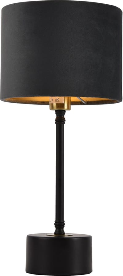 Tafellamp Deventer 39xØ18 cm E14 zwart koper en grijs