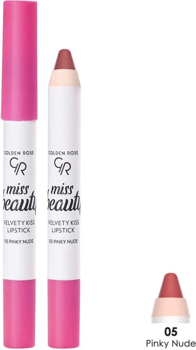 Golden Rose - Miss Beauty Velvety Kiss Lipstick 05 - Nude Pink