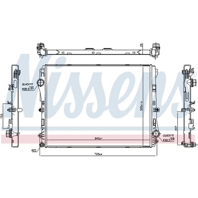 Radiator, motorkoeling NISSENS 606301