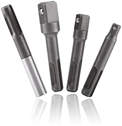 JHUBERS - Socket Adapter Set - 4-Delige Set - Duurzaam en Betrouwbaar - 1/4 Inch / 3/8 Inch / 1/2 Inch - Voor Drills en Accuschroevendraaiers - Han...