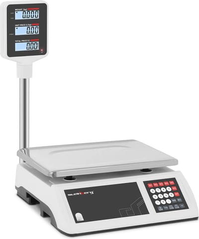 Controle weegschaal - 15 kg / 2 g - 31 x 21 cm - 6 LCD-schermen - Steinberg Systems