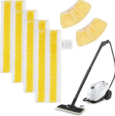 6 stuks - Voor Karcher SC-stoomreinigers - Vervangende microvezel reinigingspads - Vervangende dweilaccessoires - Vervangende dweilpads - Geschikt voor Karcher EasyFix SC2 SC3 SC4 SC5-stoomreinigers