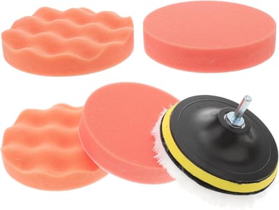 Polijstschijven Set - Polijstpads - Auto Meubels Polijsten - Duurzaam Spons Materiaal - 12.5 Cm Diameter - Diverse Kleuren