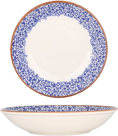 By Bone Diepbord - Edera Cobalt - Porselein - 23 cm (1000cc) - set van 6