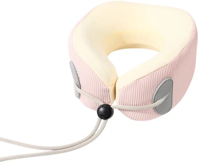 Kinderen U-vorm Memory Foam Nekkussen – Reiskussen Kind Auto – 360° Nekondersteuning – Zacht Slow Rebound Reiskussen met Afneembare Hoes voor Kinderen - Roze
