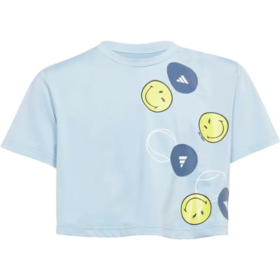Adidas X Smileyworld Training T-shirt Met Korte Mouwen Blauw 5-6 Years Kinderen