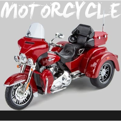 1/9 Schaal Legering Diecast Motor Drie Wieler Speelgoed Auto Modellen Met Licht Geluid Motorfiets Wiel Terugtrekken Voertuigen Voor Kinderen Jongens Cadeaus red