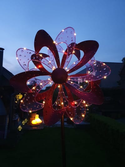 Solar Led verlichting Luxform LED windmolen zonne-energie doorsnee 85cm