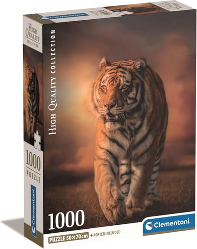 Clementoni Tiger Legpuzzel - Tijger Puzzel - Dieren Puzzel 1000 stukjes - 70x50 cm - Voor Volwassenen en Kinderen vanaf 14 jaar