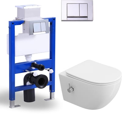 HOROW - Douche WC met Bidetfunctie - Softclose Zitting - Ladydouche - incl. Inbouwreservoir