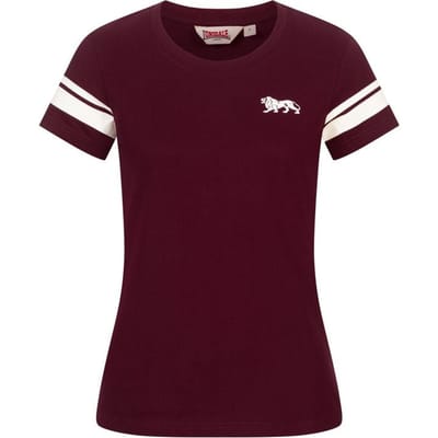 Lonsdale London T-shirt - CORTON - XS tot XL - voor Vrouwen - bordeaux