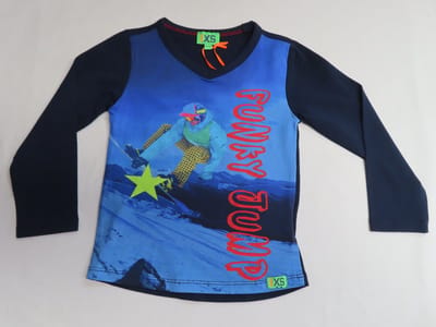 T-Shirt lange mouw - Jongen - Blauw/ marine - Funky jump - 86 / 92 - 18 maand / 2 jaar