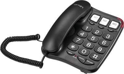 Senioren Telefoon - Grote Knoppen - Eenvoudig Bellen - Gehoorapparaat Compatibel - 19.8 cm - Zwart