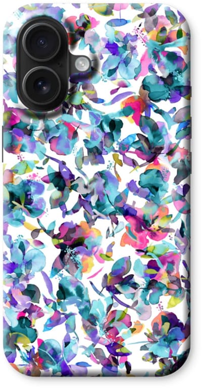 Case Company® - Hoesje geschikt voor iPhone 16 hoesje - Hibiscus Flowers - Tough Case - Maximale Bescherming alle Kanten en Schermrand