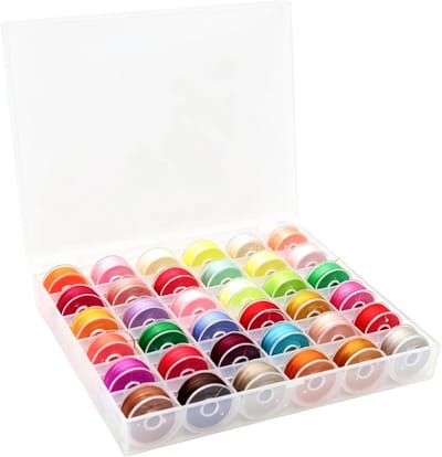 36-delige spoeltjesset met opbergdoos voor naaimachines, kleurrijke spoeltjes voor naaiprojecten en DIY creaties, ideaal voor hobbyisten en professionals