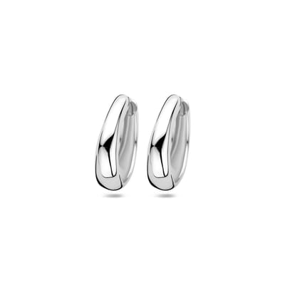 Zilveren gerhodineerde klapoorringen 16,5 mm - 1340782