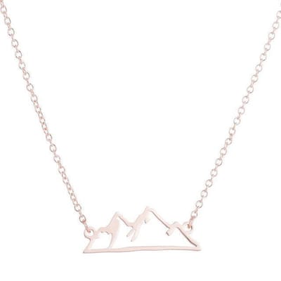 24/7 Jewelry Collection Besneeuwde Berg Ketting - Rosé Goudkleurig