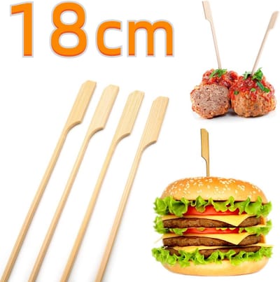 Rainbecom - 18 cm - 250 stuks - Bio bamboe Pin Prikker Luxe Spiesjes - sateprikkers - sate stokjes - bamboespiesen - bamboestokken