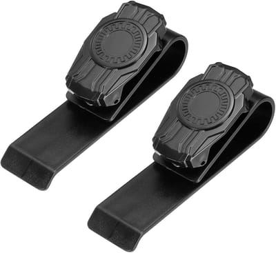 2 Stuks Brillenhouder voor Autozonneklep – Met één hand te bedienen brillenclip en zonnebrilhouder voor dames en heren – Accessoire voor autozonneklep (voor tickets, kaarten en bonnetjes) – Zwart