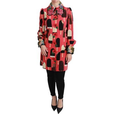 Dolce & Gabbana Roze Dames Jurk met Roosjes en Pailletten