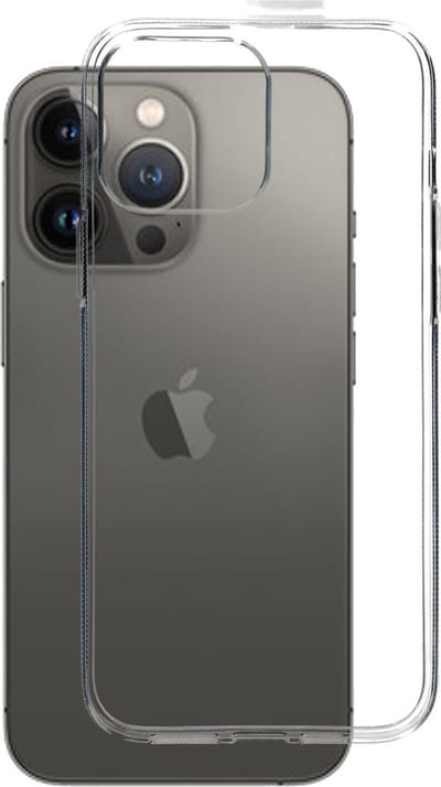 Mobiparts hoesje geschikt voor Apple iPhone 13 Pro Max - Zacht TPU - Schokabsorberend TPU - Grip Coating - Transparant