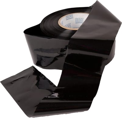 Kortpack - Afzetlint 75mm breed x 100mtr lang - Zwart - 1 rol per verpakking - Waarschuwingslint - Afspanlint voor Evenementen, Festivals, Parcours - (027.0033)