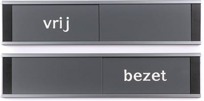 Schuifbord Vrij-Bezet - 255 mm x 57 mm - Grijs - Promessa-Design.
