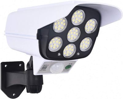 Zonnebeveiligingslamp - Camera lamp - Tuin verlichten - Bewegingssensor - Zwart
