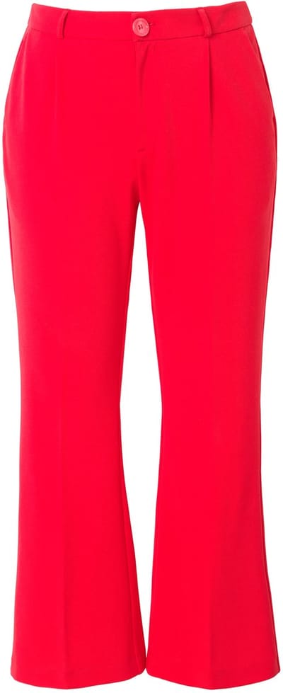 Angel of Style - Dames - Broek rechte pijpen knoopsluiting - Neonrood - Maat 44