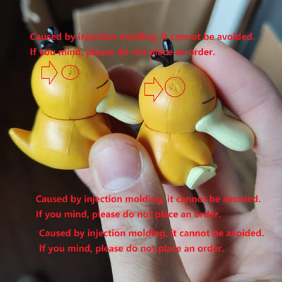 Pokemon 6 stuks/set Pikachu Psyduck Gengar Jigglypuff Gonbe Slowpoke Schouder aan Schouder Slapen Schattig Model Poppetje Actiefiguur Speelgoed about 4-5cm yellow