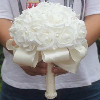 Bruidsboeket Rozen voor Bruiloft - Schuim Kunstbloemen voor Bruid en Bruidsmeisje