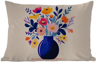 Buitenkussens - Tuin - Vaas - Bloemen - Boeket - 50x30 cm