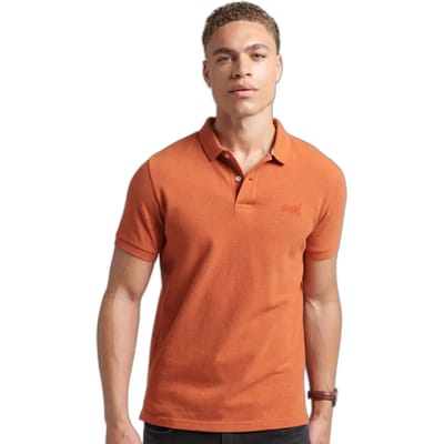 Superdry Classic Pique Polo Heren - Oranje - Maat S