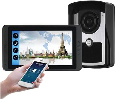 Video Deurbel - Woonhuis Camera - Beveiliging Thuis - Capacitief Touchscreen - 7 inch Scherm - Wit