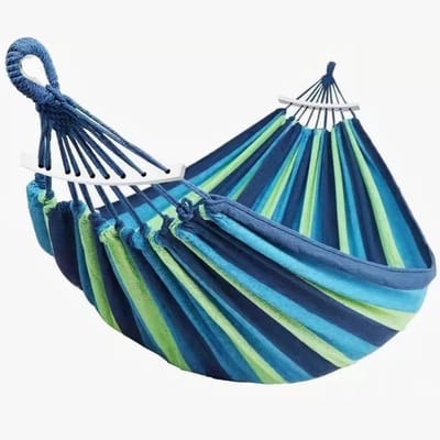Outdoor Hangmat - Tuin Swing - Ontspanning Buiten - Snel Droog Canvas - 260x150 cm - Blauw