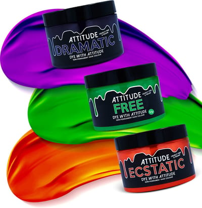 Attitude Hair Dye - TRICK OR TREAT Trio Semi permanente haarverf kit - Paars/Groen